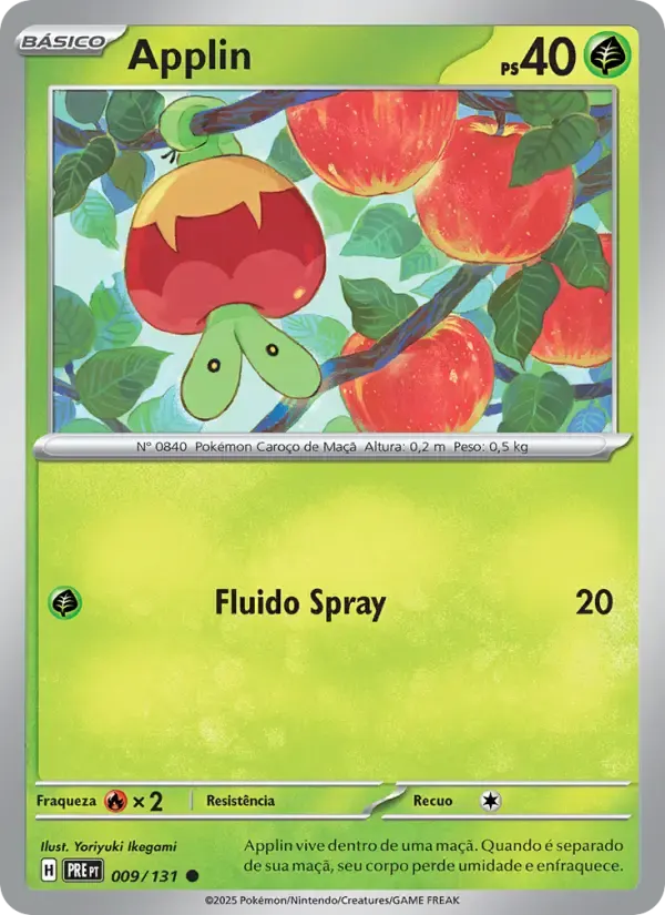 Applin — Evoluções Prismáticas 9 Portuguese Pokémon card