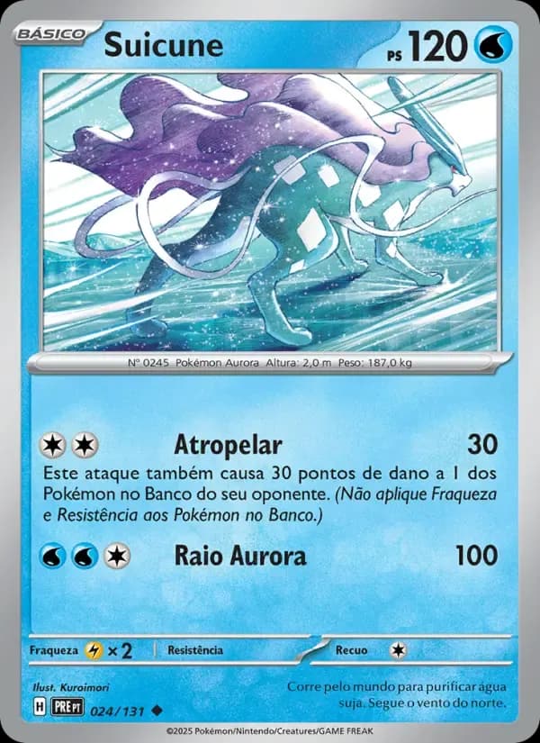Suicune — Evoluções Prismáticas 24 Portuguese Pokémon card