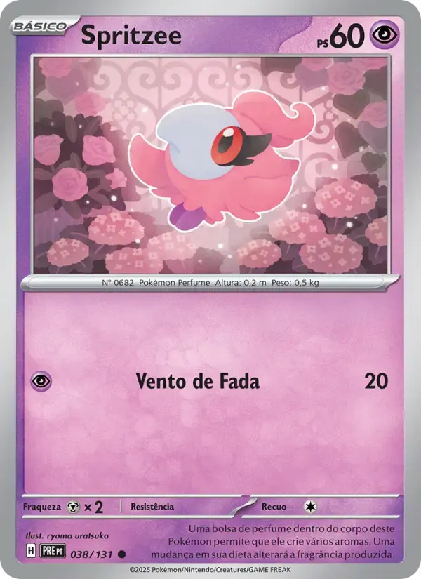 Spritzee — Evoluções Prismáticas 38 Portuguese Pokémon card