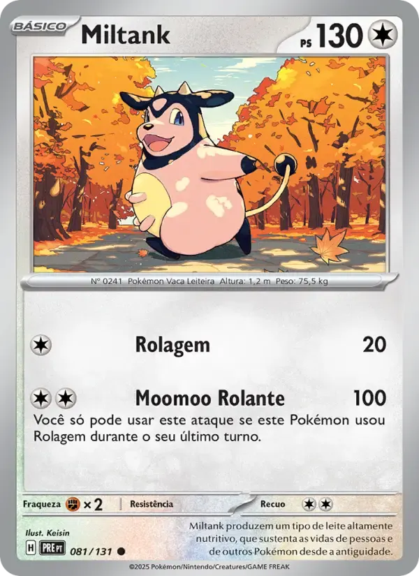 Miltank — Evoluções Prismáticas 81 Portuguese Pokémon card