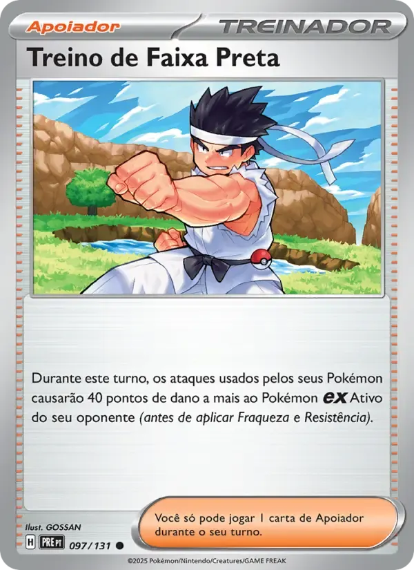 Treino de Faixa Preta — Evoluções Prismáticas 97 Portuguese Pokémon card