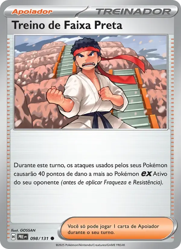 Treino de Faixa Preta — Evoluções Prismáticas 98 Portuguese Pokémon card