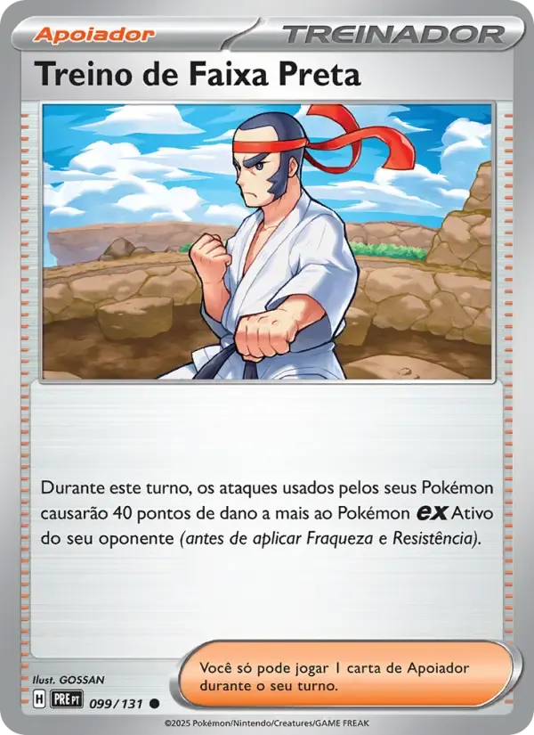 Treino de Faixa Preta — Evoluções Prismáticas 99 Portuguese Pokémon card