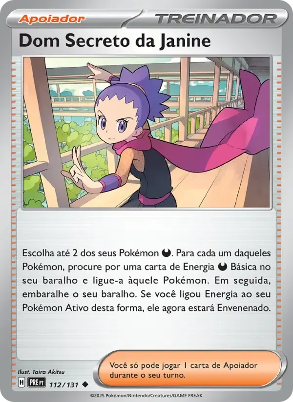 Dom Secreto da Janine — Evoluções Prismáticas 112 Portuguese Pokémon card