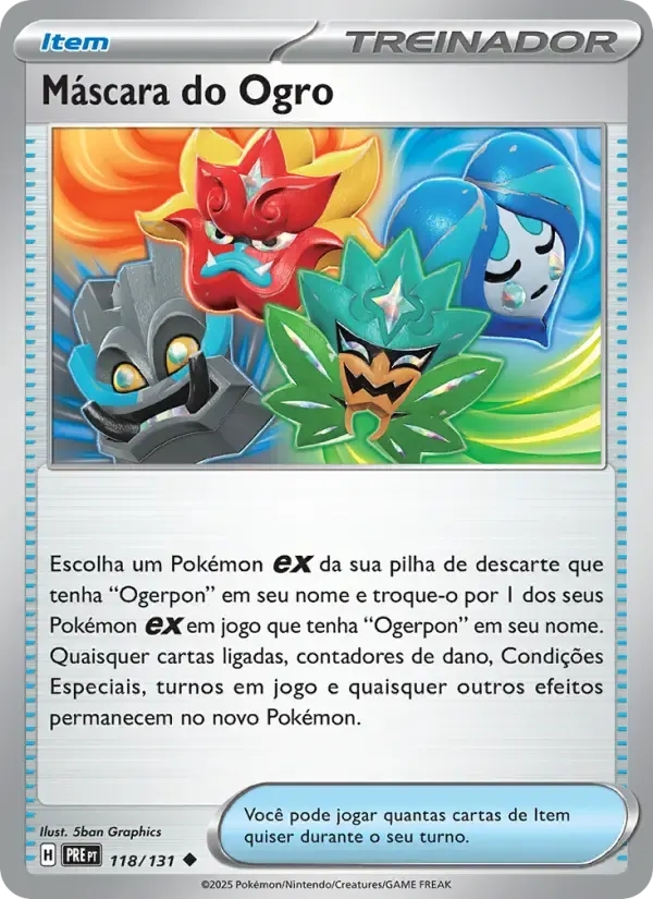 Máscara do Ogro — Evoluções Prismáticas 118 Portuguese Pokémon card
