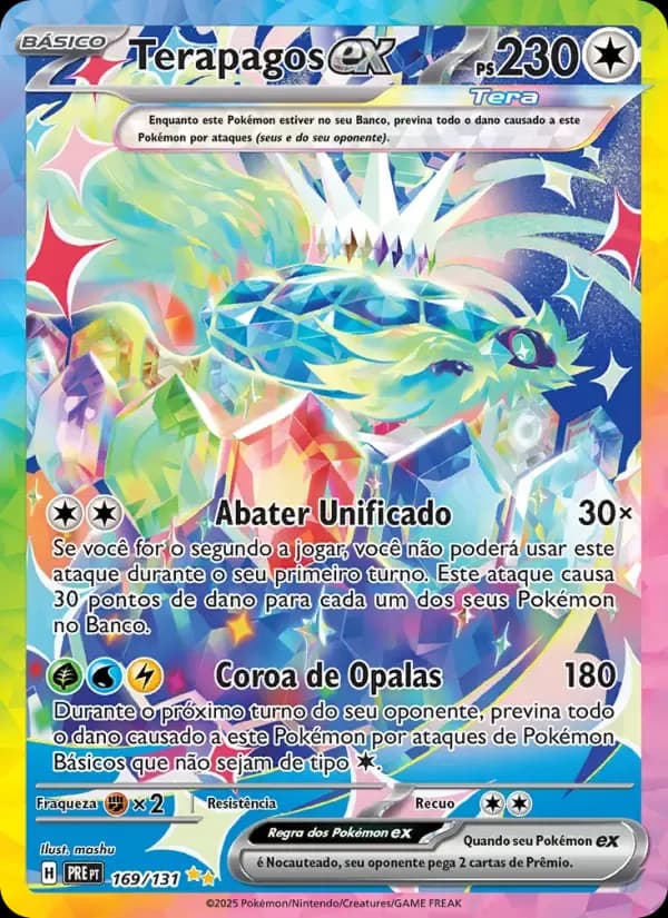 Terapagos ex — Evoluções Prismáticas 169 Portuguese Pokémon card