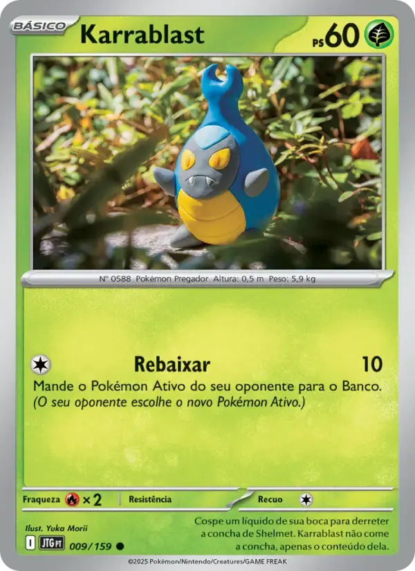 Karrablast — Amigos de Jornada 9 Portuguese Pokémon card