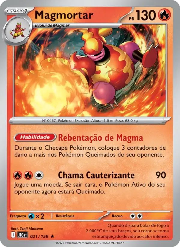 Magmortar — Amigos de Jornada 21 Portuguese Pokémon card