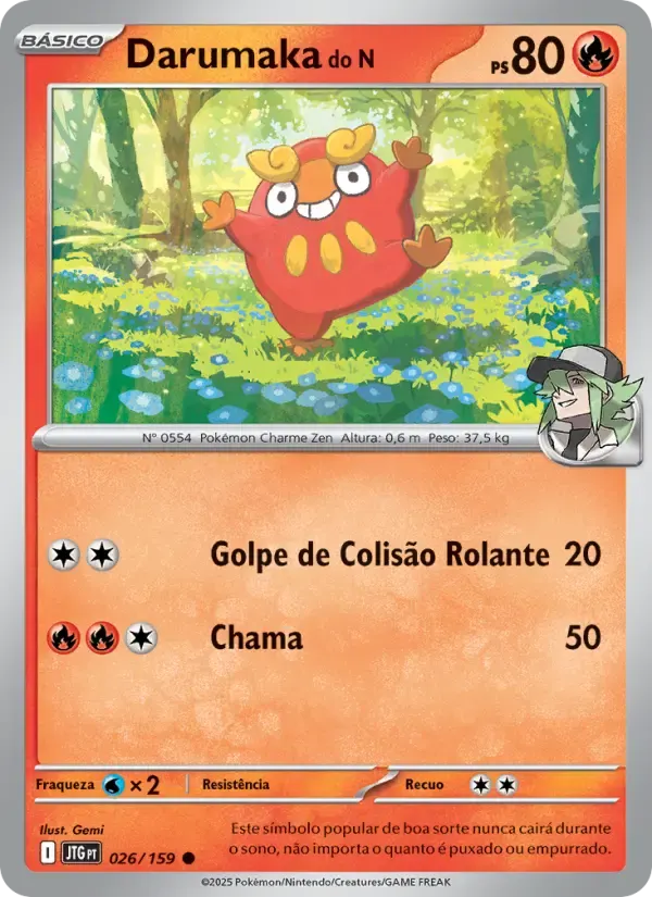 Darumaka do N — Amigos de Jornada 26 Portuguese Pokémon card
