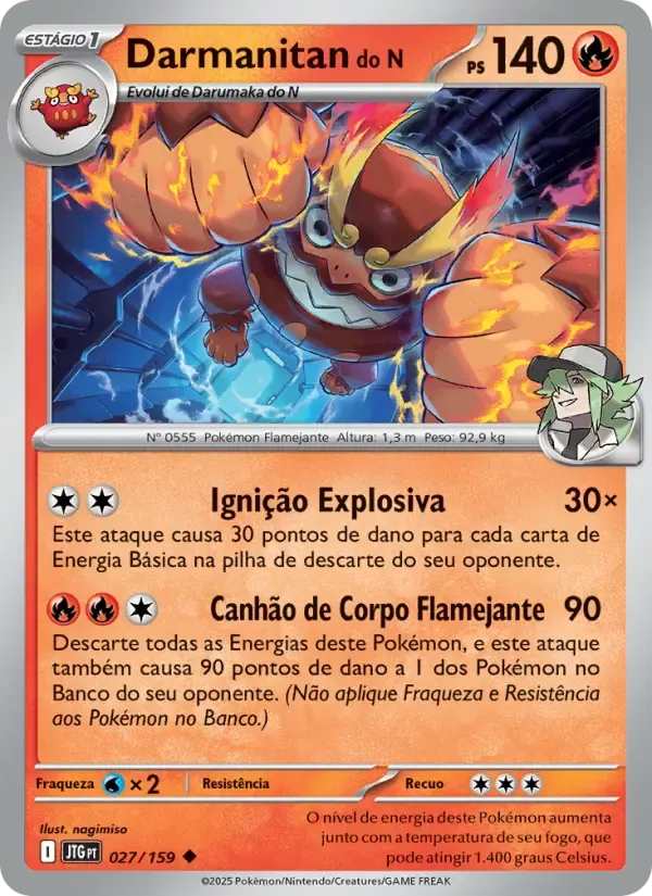 Darmanitan do N — Amigos de Jornada 27 Portuguese Pokémon card