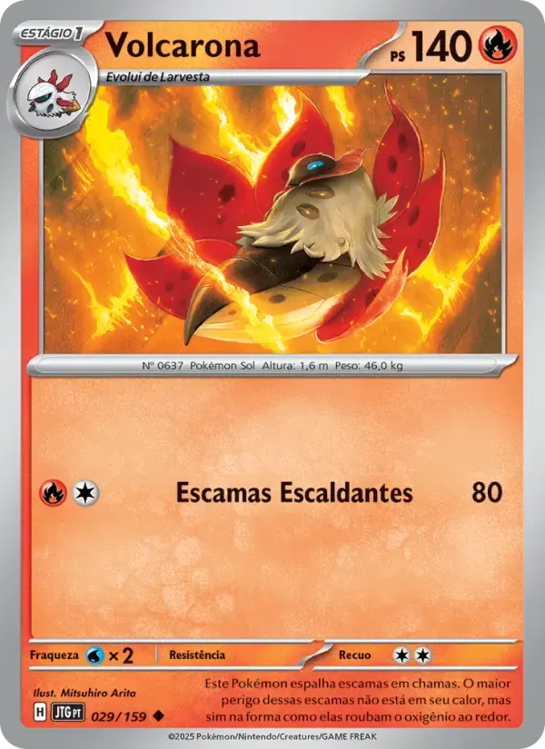 Volcarona — Amigos de Jornada 29 Portuguese Pokémon card