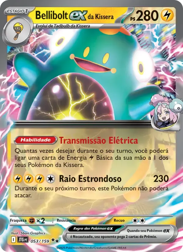 Bellibolt ex da Kissera — Amigos de Jornada 53 Portuguese Pokémon card