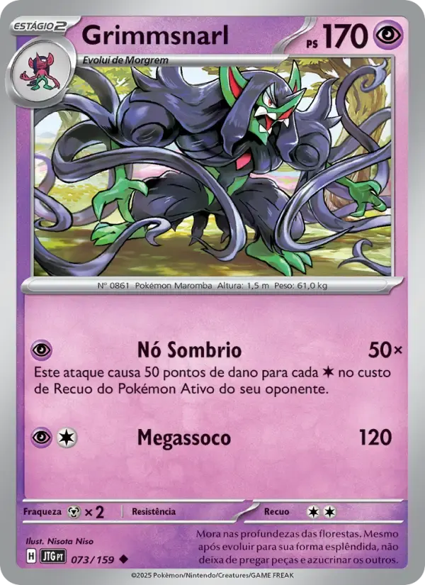 Grimmsnarl — Amigos de Jornada 73 Portuguese Pokémon card