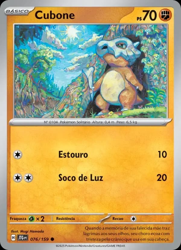 Cubone — Amigos de Jornada 76 Portuguese Pokémon card
