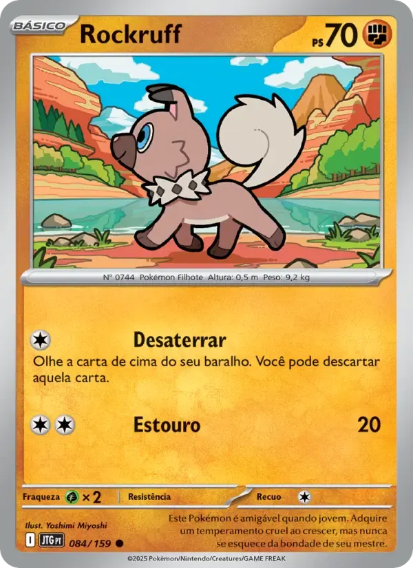 Rockruff — Amigos de Jornada 84 Portuguese Pokémon card