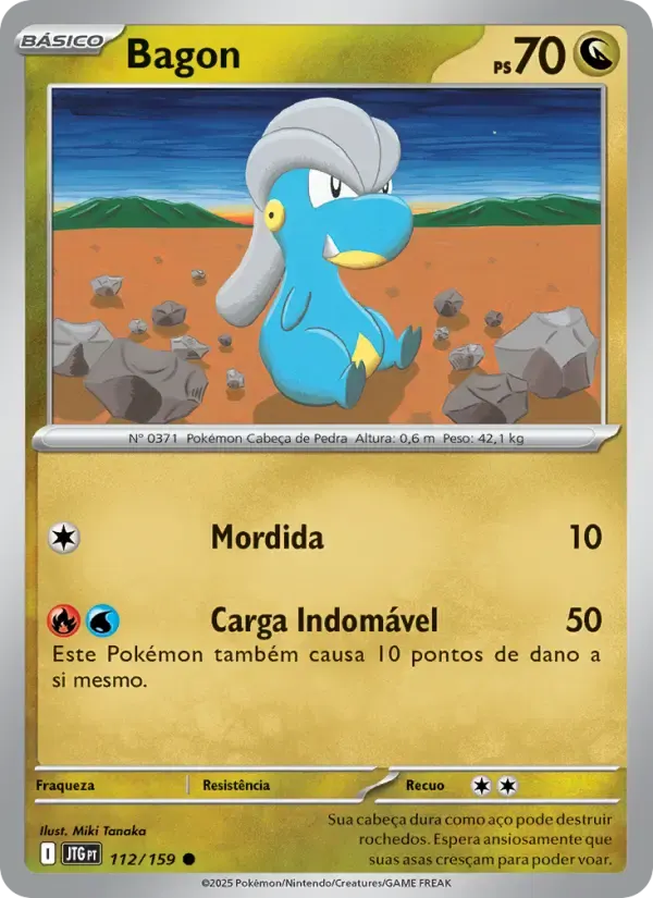 Bagon — Amigos de Jornada 112 Portuguese Pokémon card