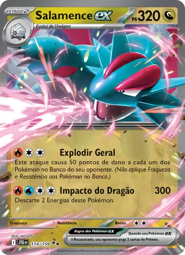Salamence ex — Amigos de Jornada 114 Portuguese Pokémon card