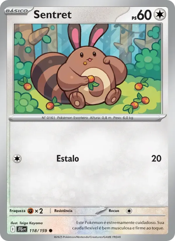 Sentret — Amigos de Jornada 118 Portuguese Pokémon card