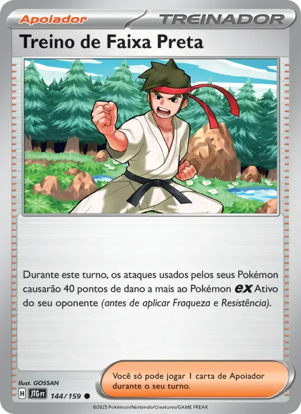 Treino de Faixa Preta — Amigos de Jornada 144 Portuguese Pokémon card