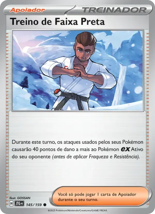 Treino de Faixa Preta — Amigos de Jornada 145 Portuguese Pokémon card