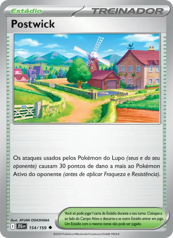 Postwick — Amigos de Jornada 154 Portuguese Pokémon card