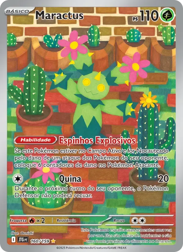 Maractus — Amigos de Jornada 160 Portuguese Pokémon card