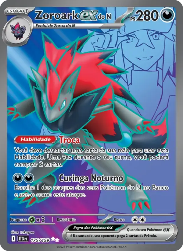 Zoroark ex do N — Amigos de Jornada 175 Portuguese Pokémon card