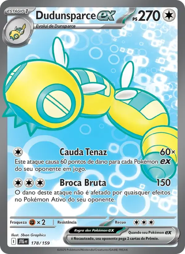 Dudunsparce ex — Amigos de Jornada 178 Portuguese Pokémon card