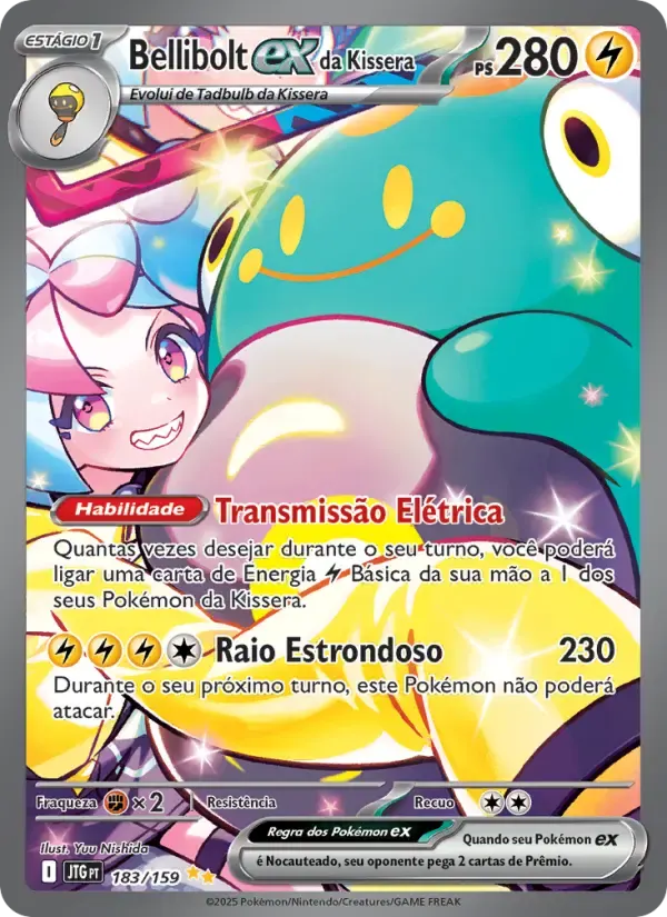 Bellibolt ex da Kissera — Amigos de Jornada 183 Portuguese Pokémon card