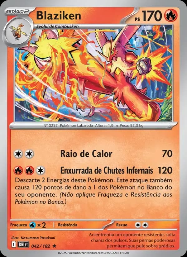 Blaziken — Rivais Predestinados 42 Portuguese Pokémon card