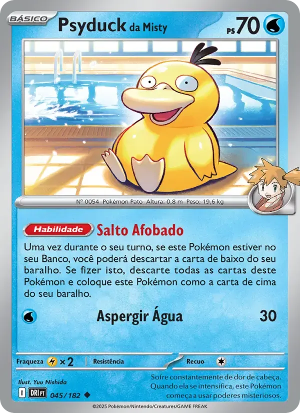 Psyduck da Misty — Rivais Predestinados 45 Portuguese Pokémon card
