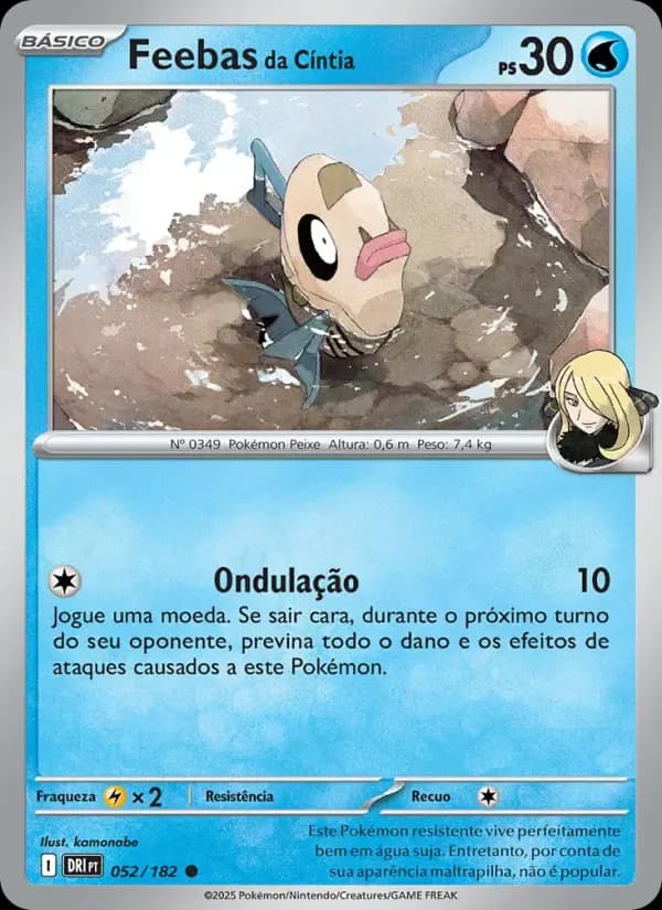 Feebas da Cíntia — Rivais Predestinados 52 Portuguese Pokémon card
