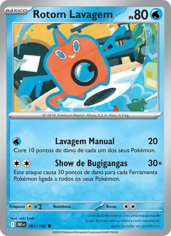 Rotom Lavagem — Rivais Predestinados 61 Portuguese Pokémon card