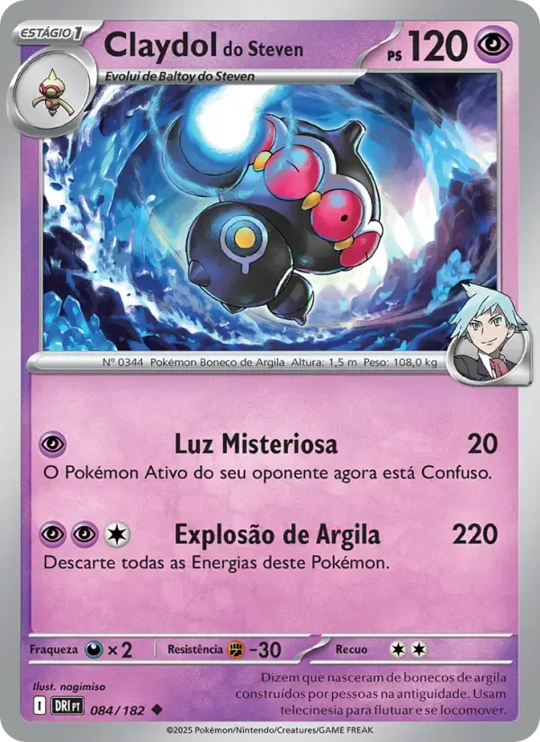 Claydol do Steven — Rivais Predestinados 84 Portuguese Pokémon card