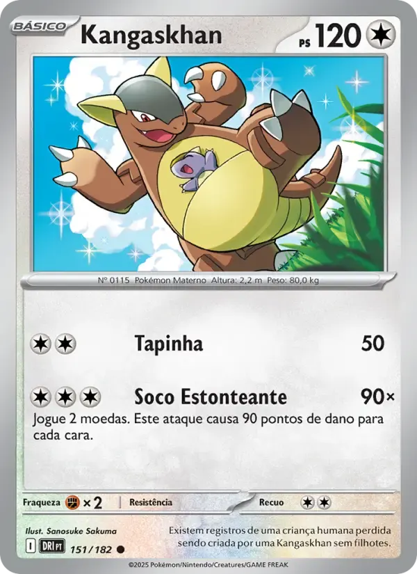 Kangaskhan — Rivais Predestinados 151 Portuguese Pokémon card