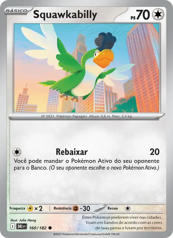 Squawkabilly — Rivais Predestinados 160 Portuguese Pokémon card