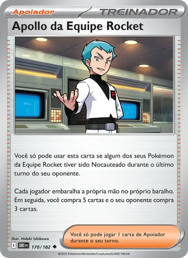 Apollo da Equipe Rocket — Rivais Predestinados 170 Portuguese Pokémon card