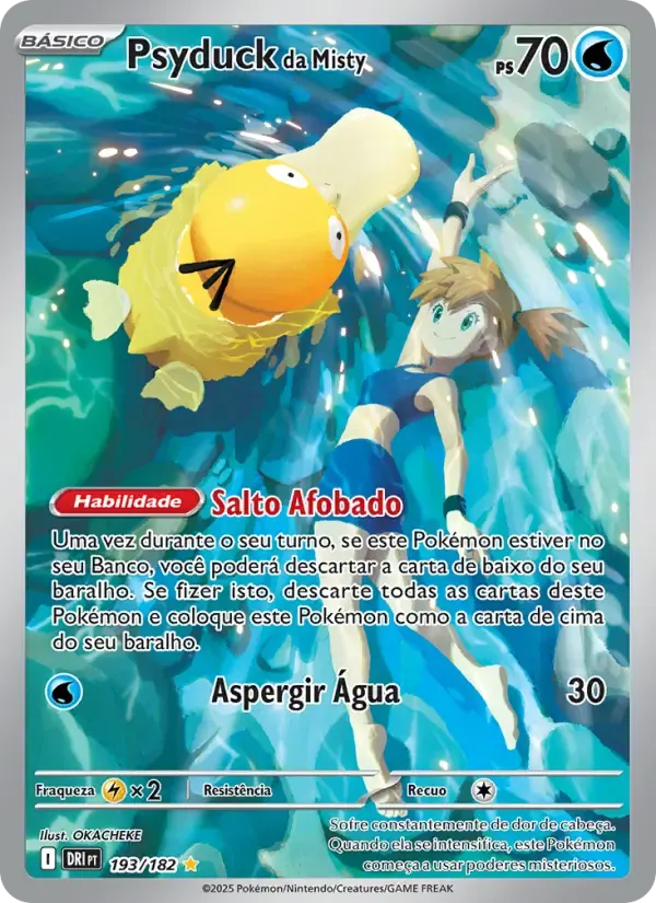 Psyduck da Misty — Rivais Predestinados 193 Portuguese Pokémon card