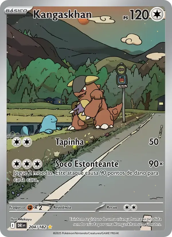 Kangaskhan — Rivais Predestinados 204 Portuguese Pokémon card