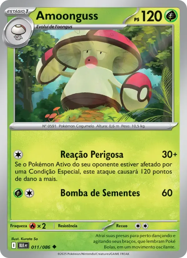 Amoonguss — Raio Preto 11 Portuguese Pokémon card