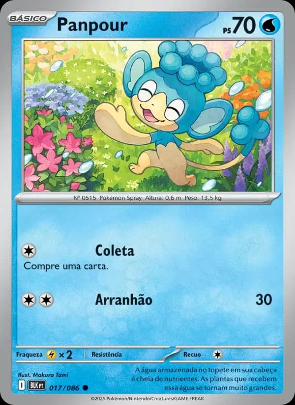 Panpour — Raio Preto 17 Portuguese Pokémon card