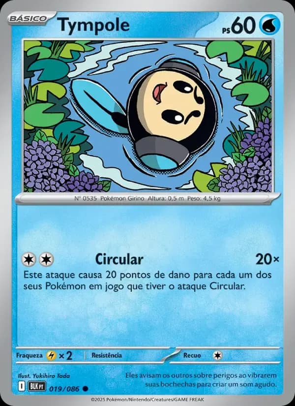 Tympole — Raio Preto 19 Portuguese Pokémon card