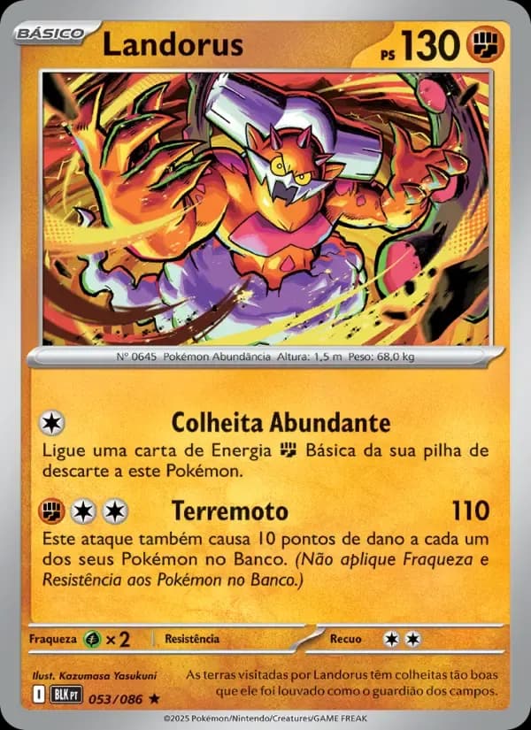 Landorus — Raio Preto 53 Portuguese Pokémon card