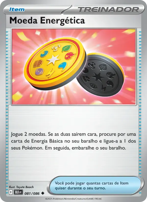 Moeda Energética — Raio Preto 81 Portuguese Pokémon card