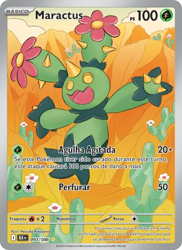 Maractus — Raio Preto 93 Portuguese Pokémon card