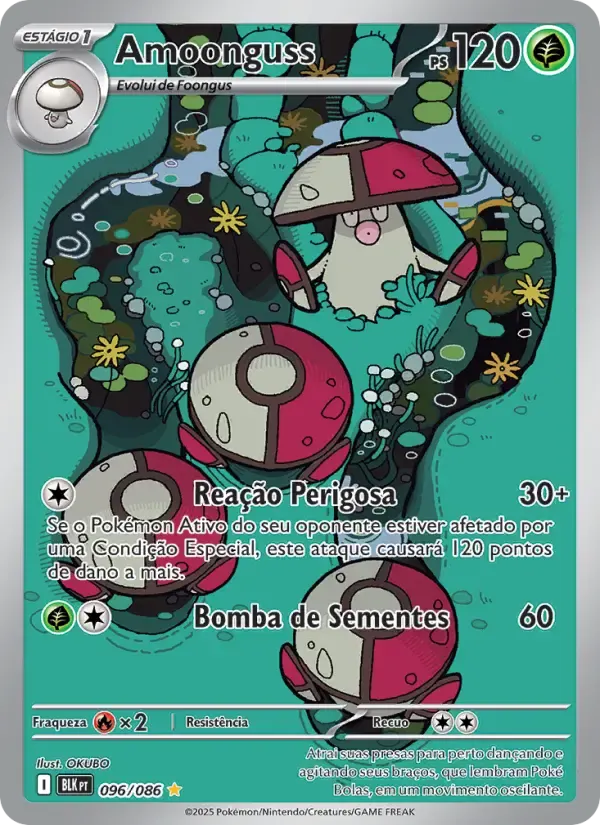 Amoonguss — Raio Preto 96 Portuguese Pokémon card