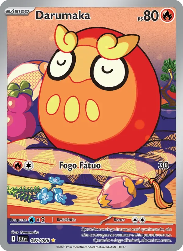 Darumaka — Raio Preto 97 Portuguese Pokémon card