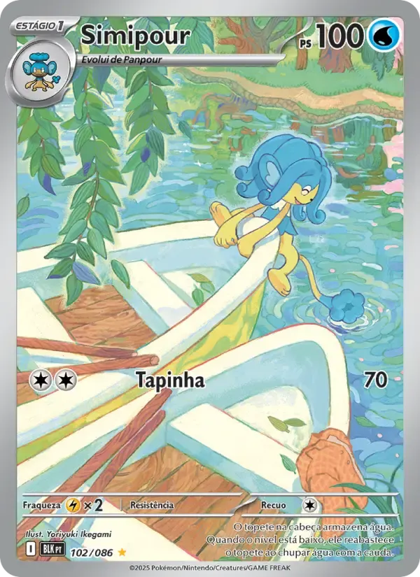Simipour — Raio Preto 102 Portuguese Pokémon card