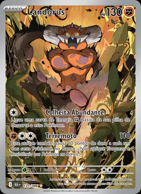Landorus — Raio Preto 131 Portuguese Pokémon card