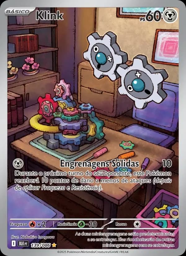 Klink — Raio Preto 139 Portuguese Pokémon card
